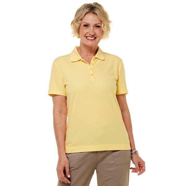 Plus Size Hasting & Smith Short Sleeve Solid Polo - image 