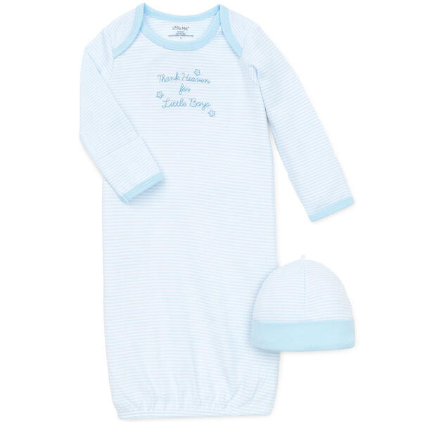 Baby Boy &#40;NB-3M&#41; Little Me Thank Heaven Sleeper Nightgown & Hat - image 