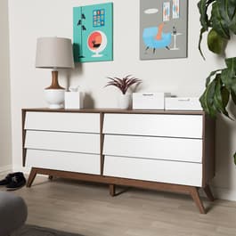 Baxton Studio Hildon 6 Drawer Dresser