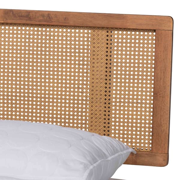Baxton Studio Nura Mid-Century Modern Wood Full-Size Platform Bed