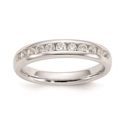 Pure Fire 14kt. White Gold Lab Grown 11-Stone Channel Band