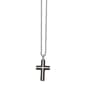 Mens Gentlemens Classics&#40;tm&#41; Black Plated Steel Cross Necklace - image 1