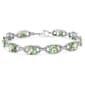 Haus of Brilliance Green Amethyst & 1/20ctw. Diamond Bracelet - image 1