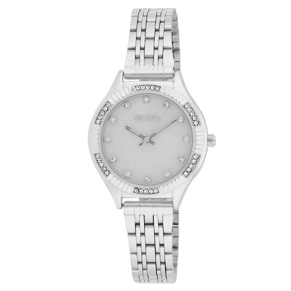 Womens BCBG Silver Fluted Mother of Pearl Dial Watch - BCBG026SS - image 