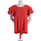 Womens Absolutely Famous Crew Neck Ruffle Sleeve Blouse - image 3