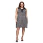 Plus Size 24/7 Comfort Apparel Black & White Collared Mini Dress - image 2