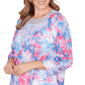 Plus Size Ruby Rd. California Dreaming Tie Dye Floral Blouse - image 5