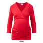 Womens Times Two Bracelet Sleeve V-Neck Maternity Nursing Top - image 7