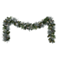 Puleo International 9ft. Pre-Lit Flocked Garland - image 1