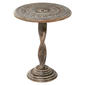 9th &amp; Pike(R) Round Distressed Wood Carved Accent Table - image 1