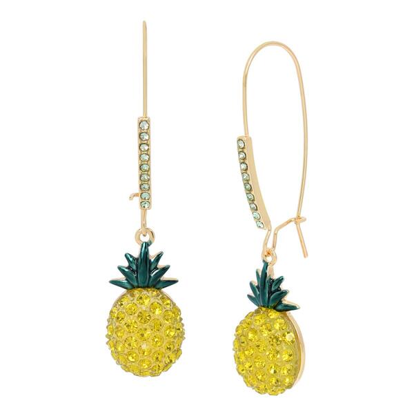 Betsey Johnson Pineapple Dangle Earrings - image 