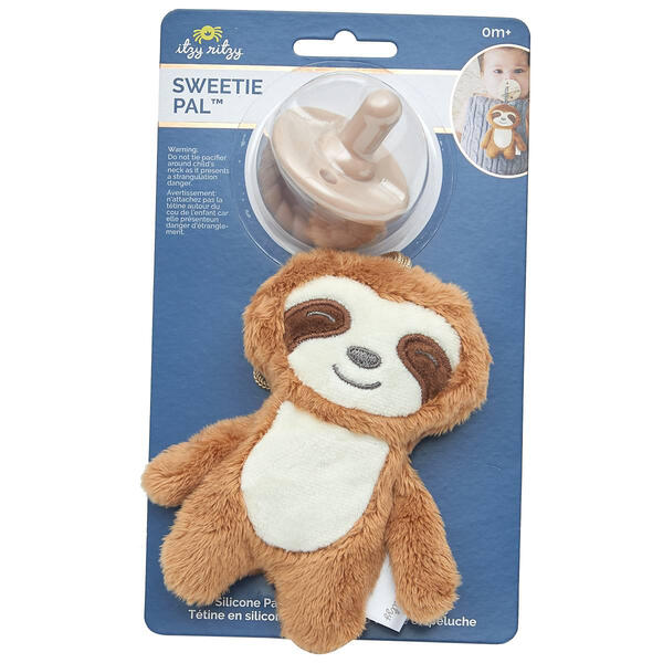 Baby Unisex Itzy Ritzy Sweetie Pal&#40;tm&#41; Sloth Pacifier Plush Set - image 