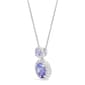 10kt. White Gold Round Tanzanite Pendant - image 2