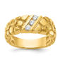 Mens Gentlemens Classics(tm) 14kt. Gold 1/4ct. Nugget Diamond Ring - image 1