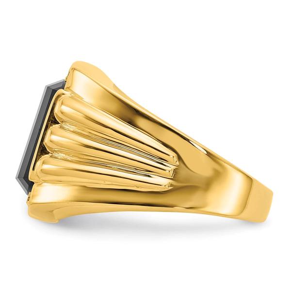 Mens Gentlemens Classics™ 14kt. Gold Onyx & Diamond Ring