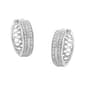 Diamond Classics&#40;tm&#41; 10kt. White Gold 1/2ctw. Hoop Earrings - image 1