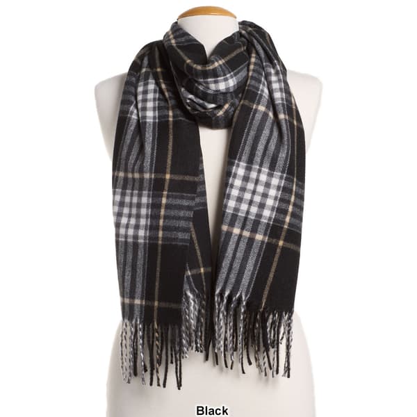 Womens Steve Madden Classic Grid Plaid Scarf