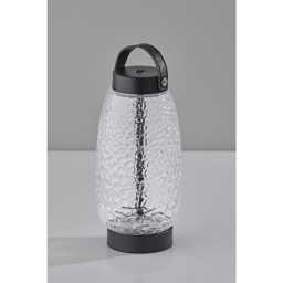 Adesso Cassius Cordless LED Tall Table Lantern w/ Glass Shade