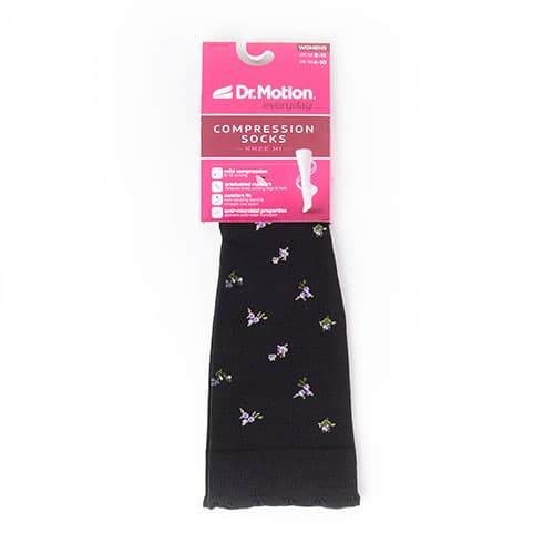 Womens Dr. Motion Compression Liberty Floral Knee High Socks - image 