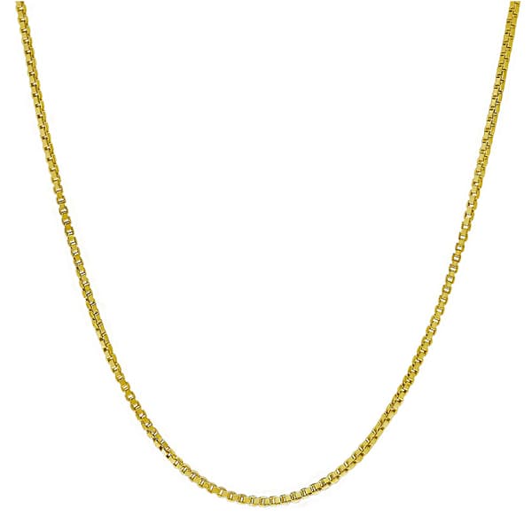 18in. Vermeil Sterling Silver Box Chain Necklace - image 