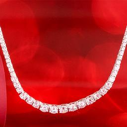 Cubic Zirconia Graduated Stones Collar Necklace