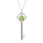 Gemstone Classics&#40;tm&#41; Peridot & Diamond Key Pendant - image 1