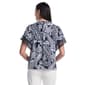 Womens Rafaella® Short Flutter Lace Sleeve Paisley Blouse - image 2