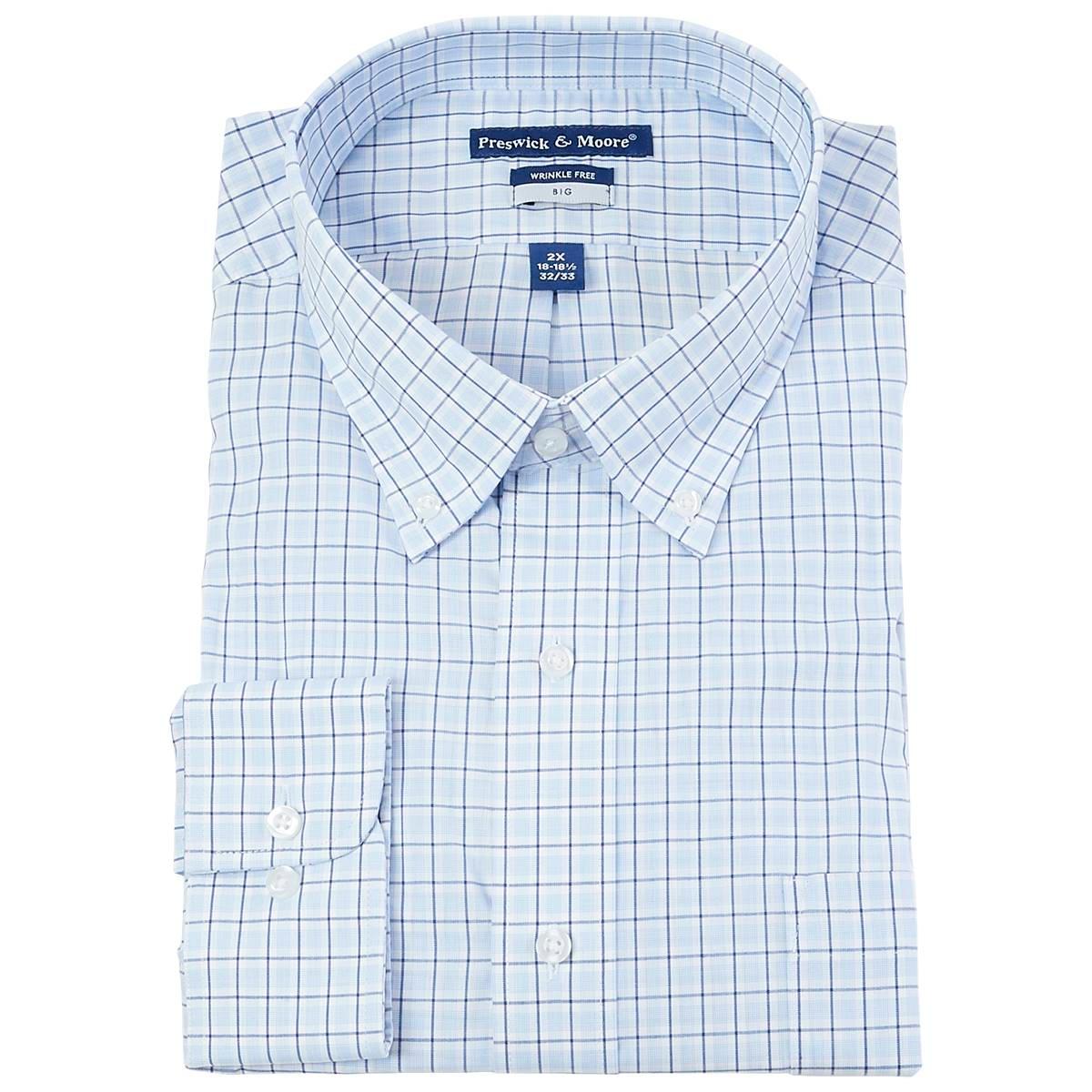 Mens Big & Tall Preswick & Moore® Wrinkle Free Dress Shirt...