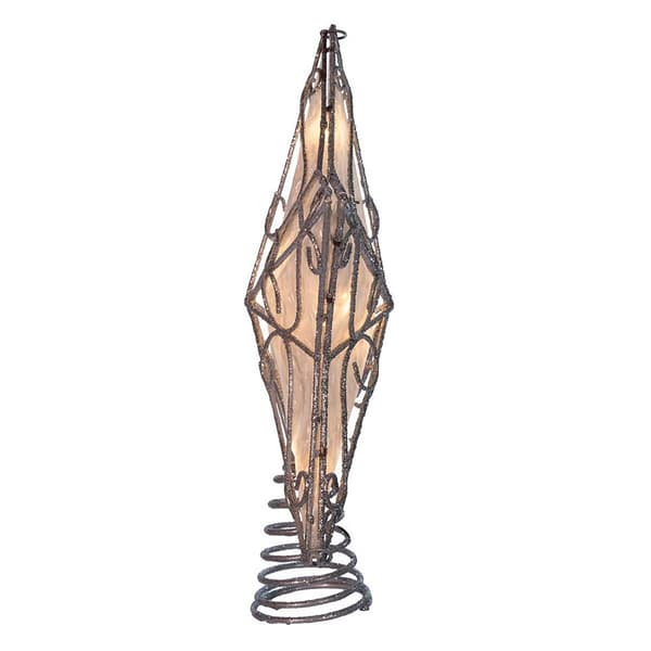 Kurt Adler UL 10-Light Trimmed Capiz inspired Star Treetop