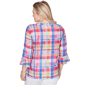 Womens Alfred Dunner The Royal Treatment 3/4 Sleeve Plaid Blouse - image 2