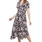 Womens Perceptions Short Sleeve Floral Side Knot Wrap Dress - image 3