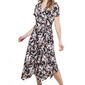 Petite Perceptions Short Sleeve Print ITY Side Knot Dress - image 3
