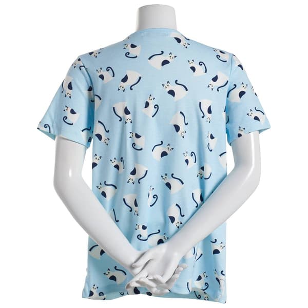 Womens Bonnie Evans Cats Short Sleeve Tee