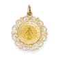 Gold Classics(tm) 14kt. Gold Scallop Mary Medal Charm - image 1