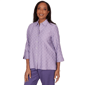 Petite Alfred Dunner Grand Bazaar Square Button Front Blouse - image 3