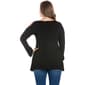 Plus Size 24/7 Comfort Apparel Criss Cross Cold Shoulder Top - image 2
