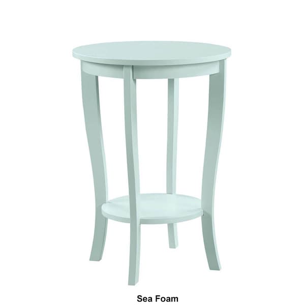 Convenience Concepts American Heritage Round End Table with Shelf