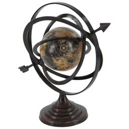9th &amp; Pike® Black Aluminum Industrial Globe
