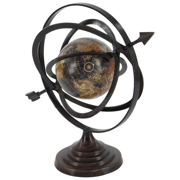 9th &amp; Pike® Black Aluminum Industrial Globe