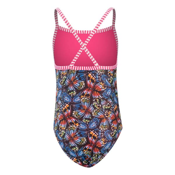 Girls (8-16) Dolfin® Flutter By Criss Cross One Piece Swimsuit