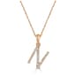 Diamond Classics(tm) 14kt. Rose Gold Initial N Letter Necklace - image 1