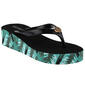 Womens Ellen Tracy Eva Wedge Palm Jelly Flip Flops with Charm - image 1