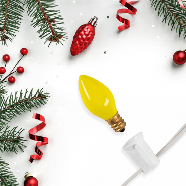 Northlight 25ct. C7 Opaque Yellow Christmas Replacement Bulbs