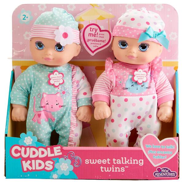 Little Darlings 10in. Cuddle Kids Sweet Talking Twins Baby Dolls - image 