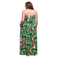 Plus Size 24/7 Comfort Apparel Green Strapless Maxi Dress - image 3