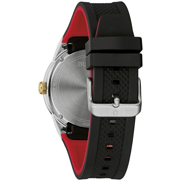 Mens Bulova Multifunction Black Silicone Strap Watch - 98C138