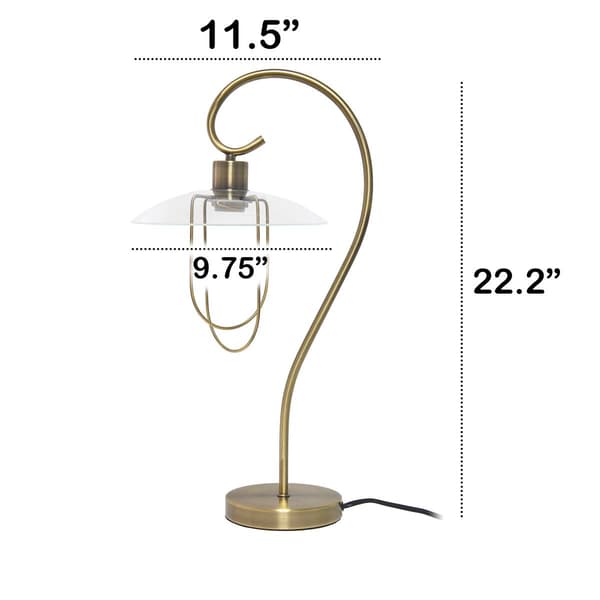 Lalia Home Studio Loft Modern Metal Scroll Table Lamp