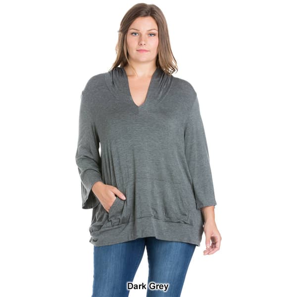 Plus Size 24/7 Comfort Apparel Trendy Oversized Fashion Hoodie