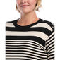 Plus Size Rafaella® Long Sleeve Stripe Crew Neck Sweater - image 4