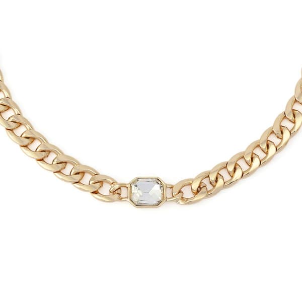 Steve Madden Gold Stone Collar Necklace